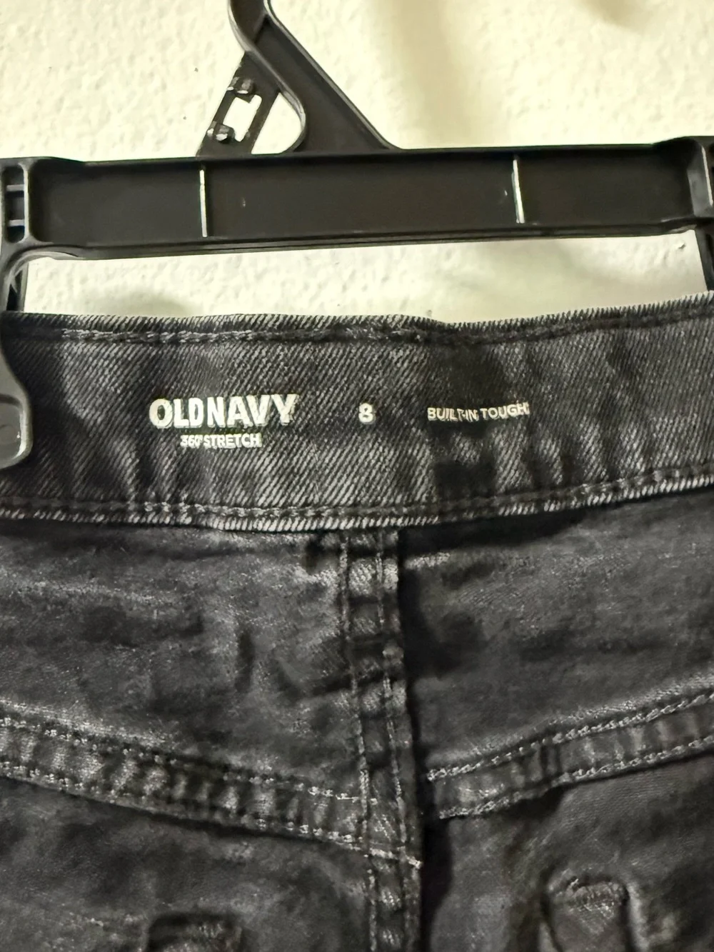 Old Navy Black Washed Denim Kids Shorts